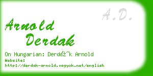 arnold derdak business card
